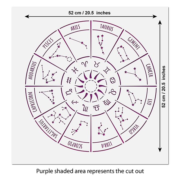 CraftStar Astrology Wheel Stencil